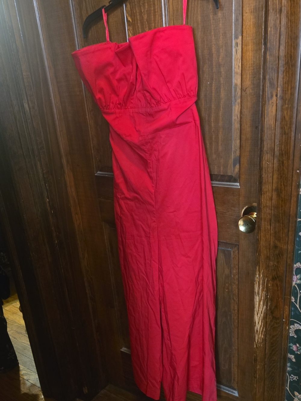 Red Strapless  Pants One Piece NWT